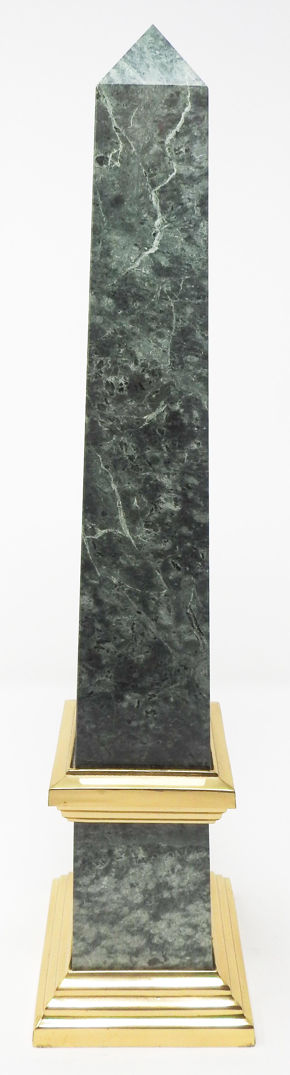 Green Marble Obelisk, Vintage For Sale 3