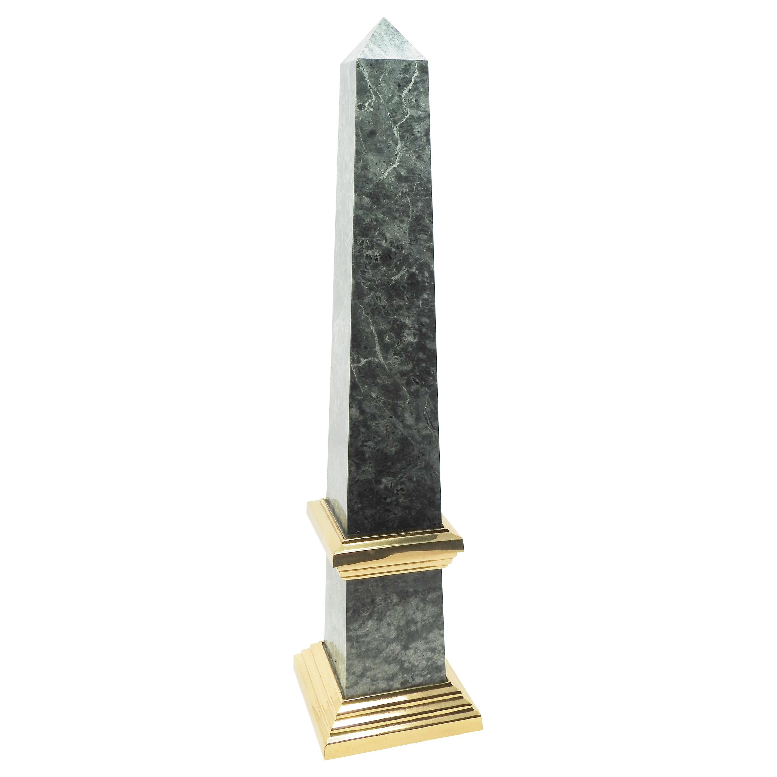 Green Marble Obelisk, Vintage For Sale