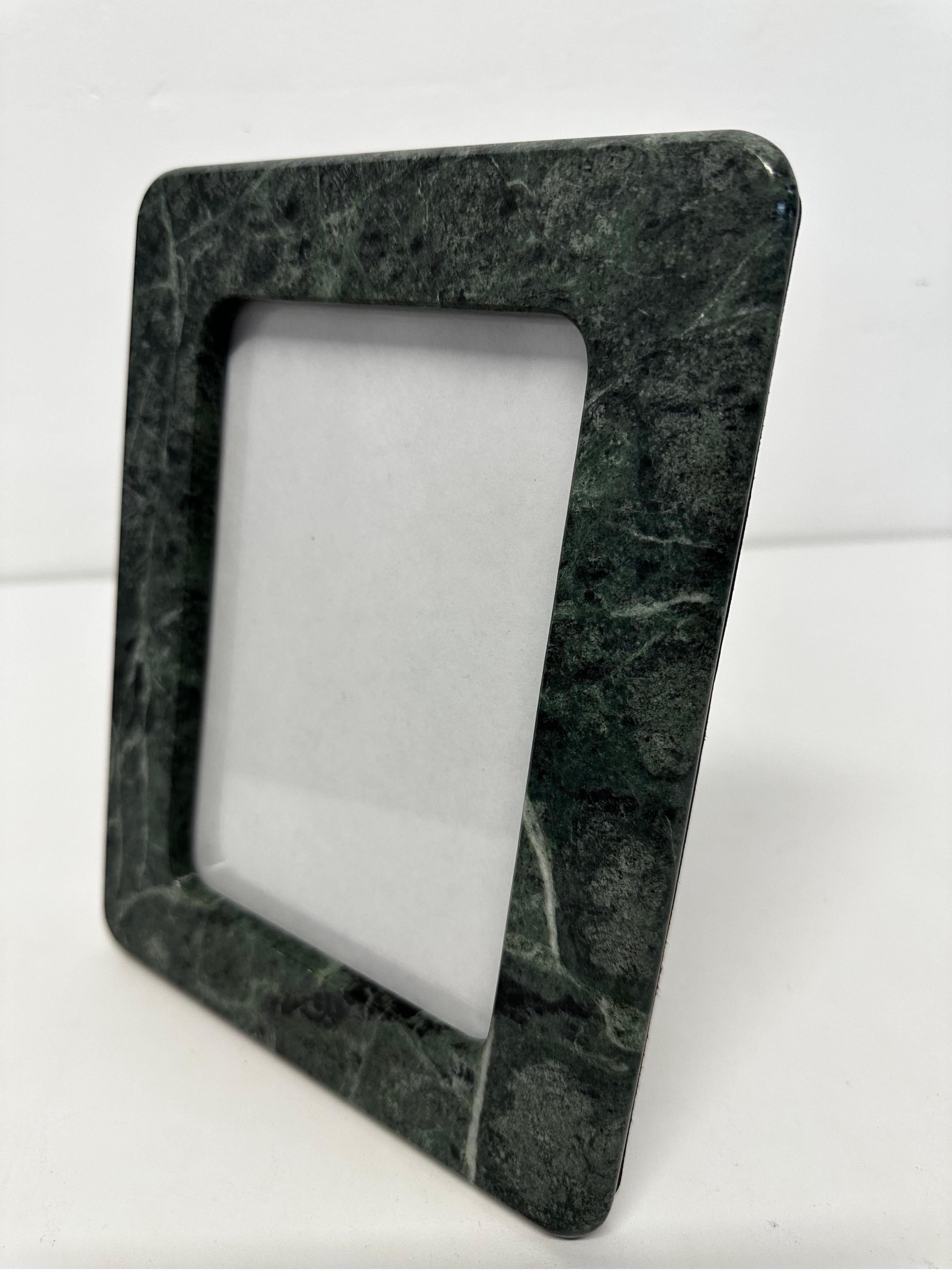20th Century Green Marble Picture Frame, 1980s For Sale