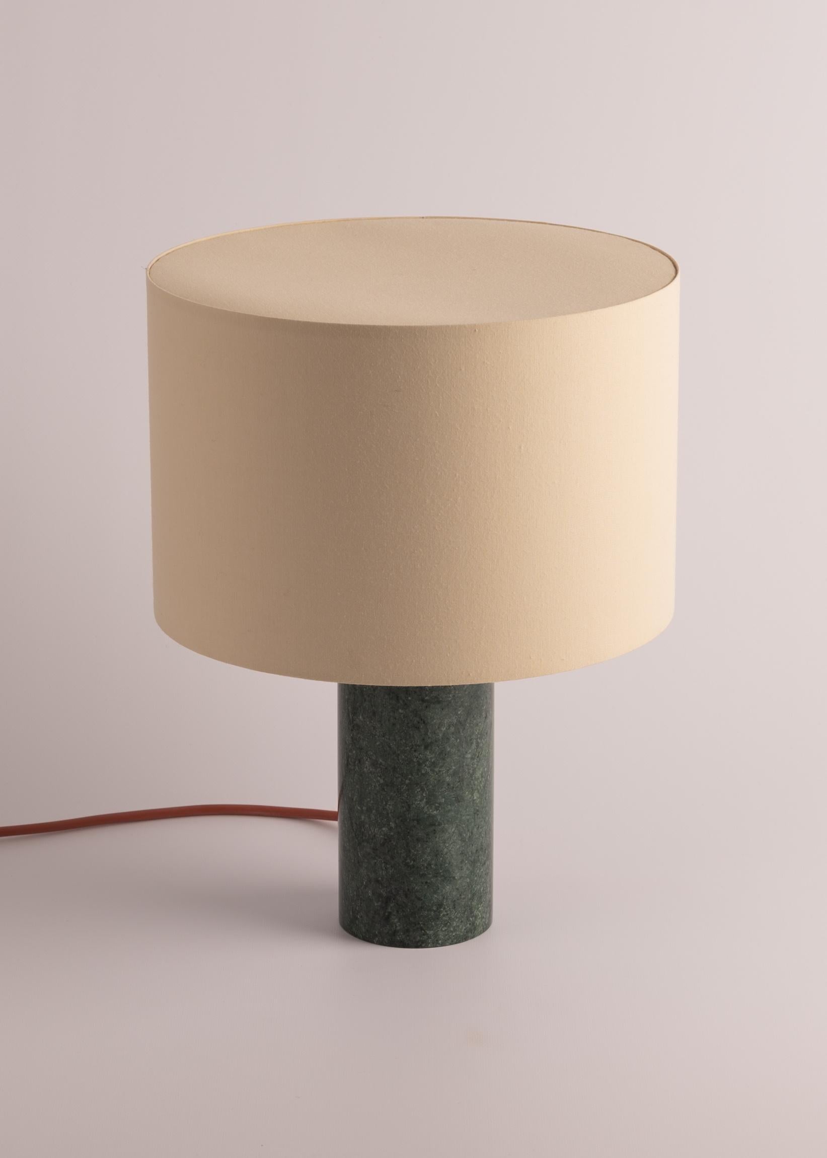 Green Marble Pipito Table Lamp by Simone & Marcel
Dimensions: Ø 30 x H 40 cm.
Materials: Cotton and green marble.

Also available in different marble and wood options and finishes. Custom options available on request. Please contact us. 

All our