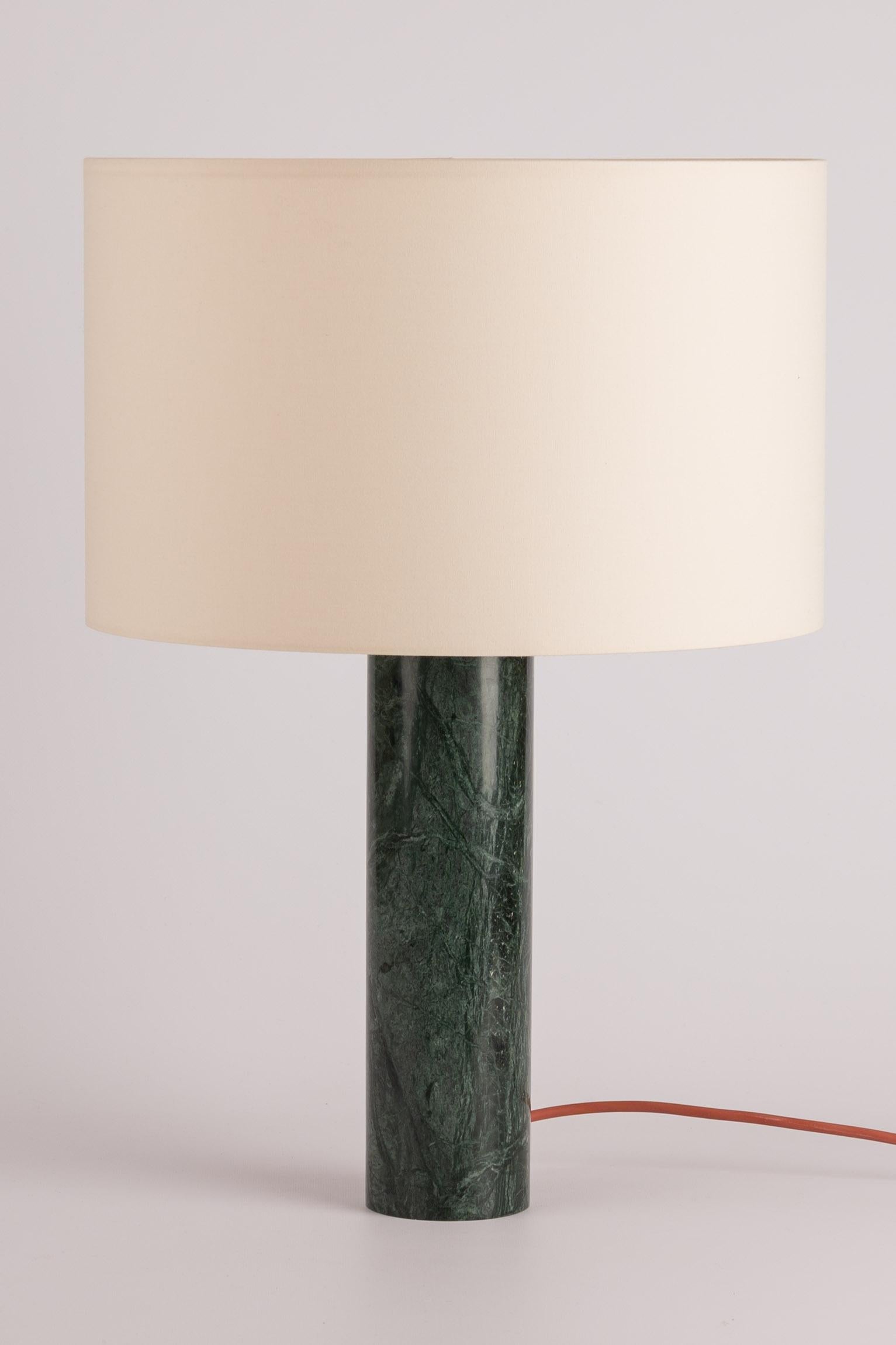 Green Marble Pipo Table Lamp by Simone & Marcel
Dimensions: Ø 40 x H 58 cm.
Materials: Cotton and green marble.

Also available in different marble and wood options and finishes. Custom options available on request. Please contact us. 

All our