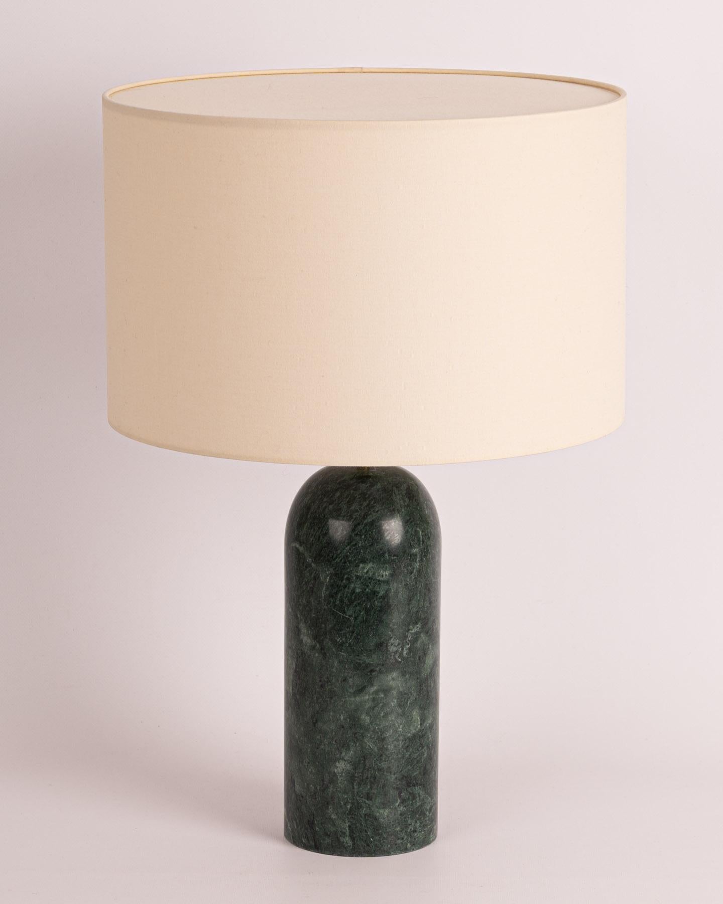 Post-Modern Green Marble Pura Table Lamp by Simone & Marcel For Sale