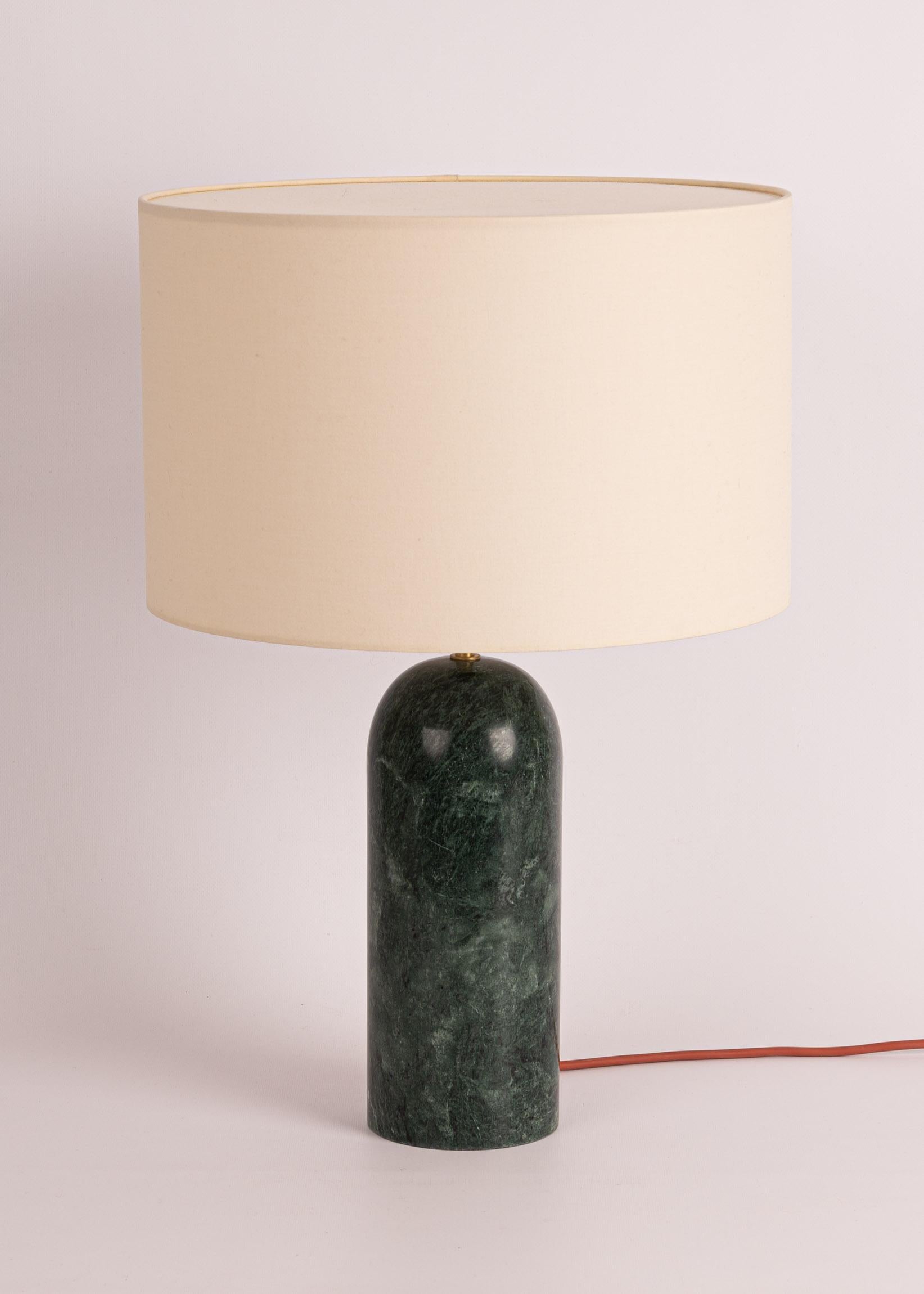 Spanish Green Marble Pura Table Lamp by Simone & Marcel For Sale