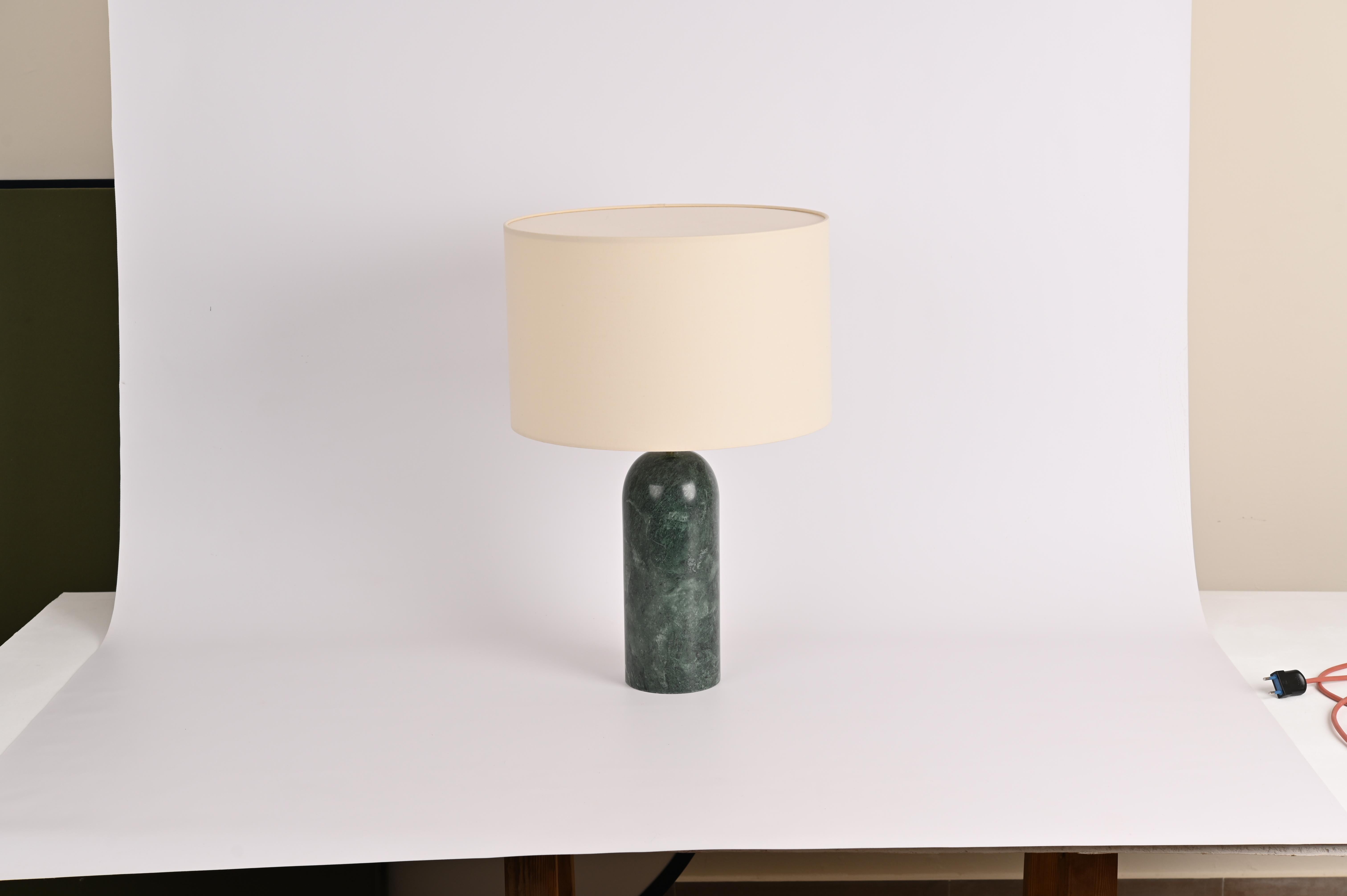 Contemporary Green Marble Pura Table Lamp by Simone & Marcel For Sale