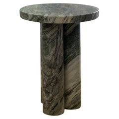 Mesa auxiliar de mármol verde, al estilo de Mario Bellini de 1970 - Edición limitada