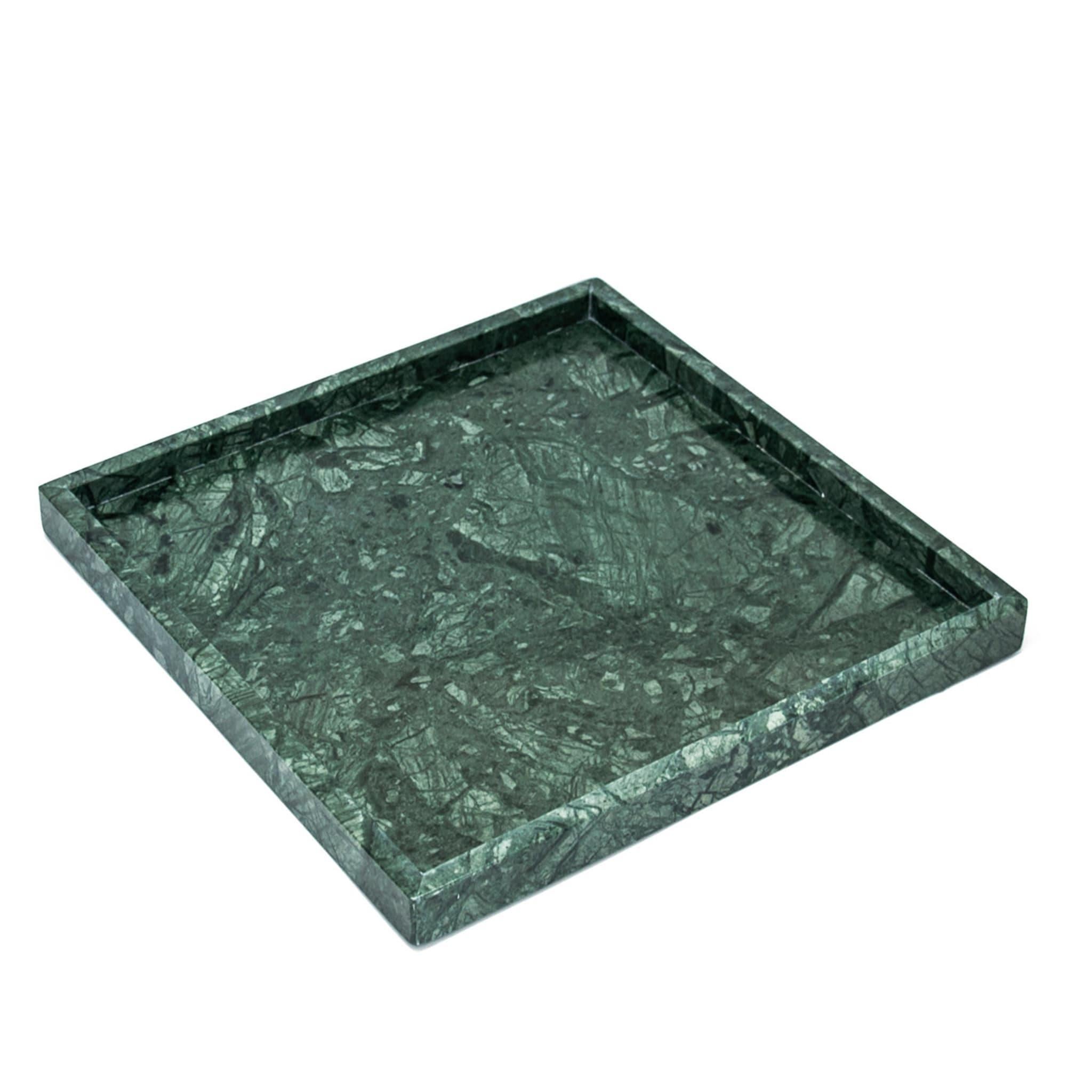 Italian Green Marble Spa Tray For Sale