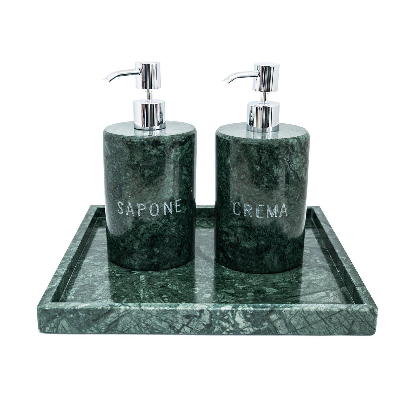 Spa-Tablett aus grünem Marmor im Zustand „Neu“ im Angebot in Milan, IT
