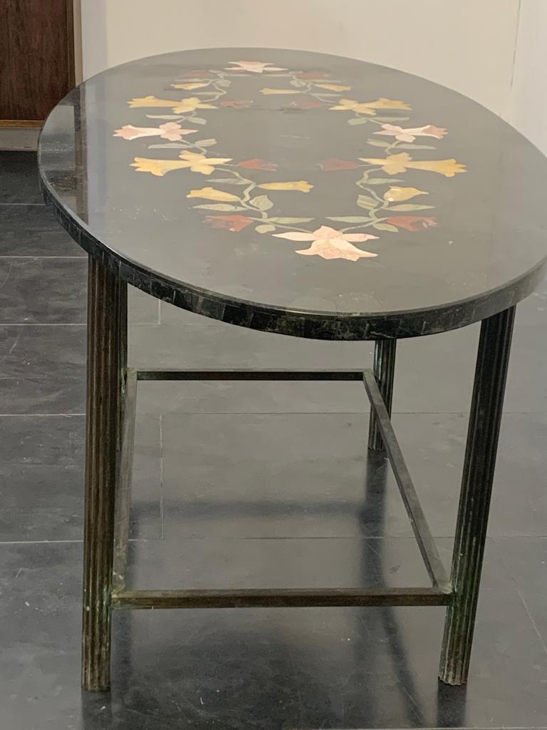Table en marbre vert, années 1930 en vente 3