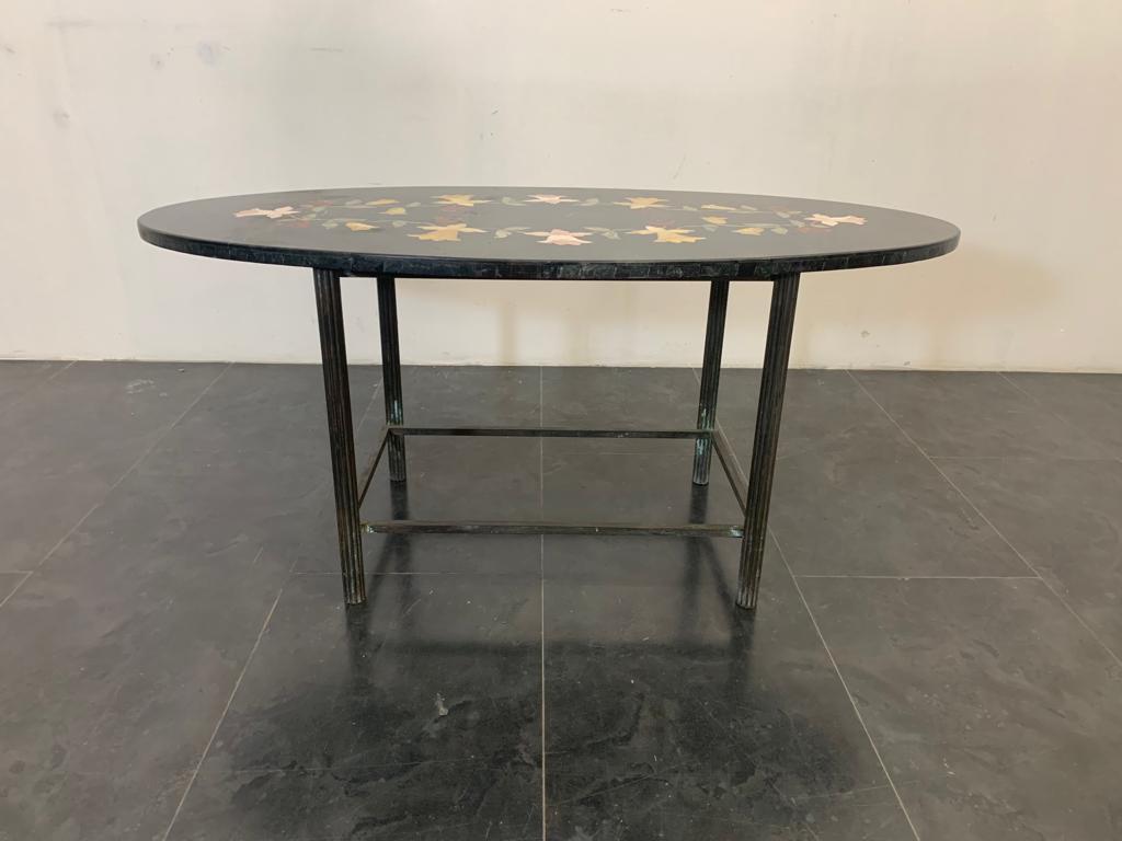 Green Marble Table, 1930s For Sale 5