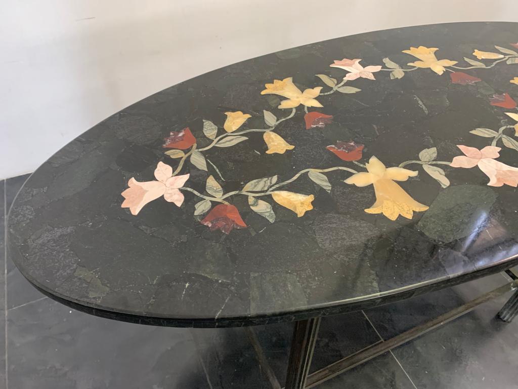 Green Marble Table, 1930s In Good Condition In Montelabbate, PU
