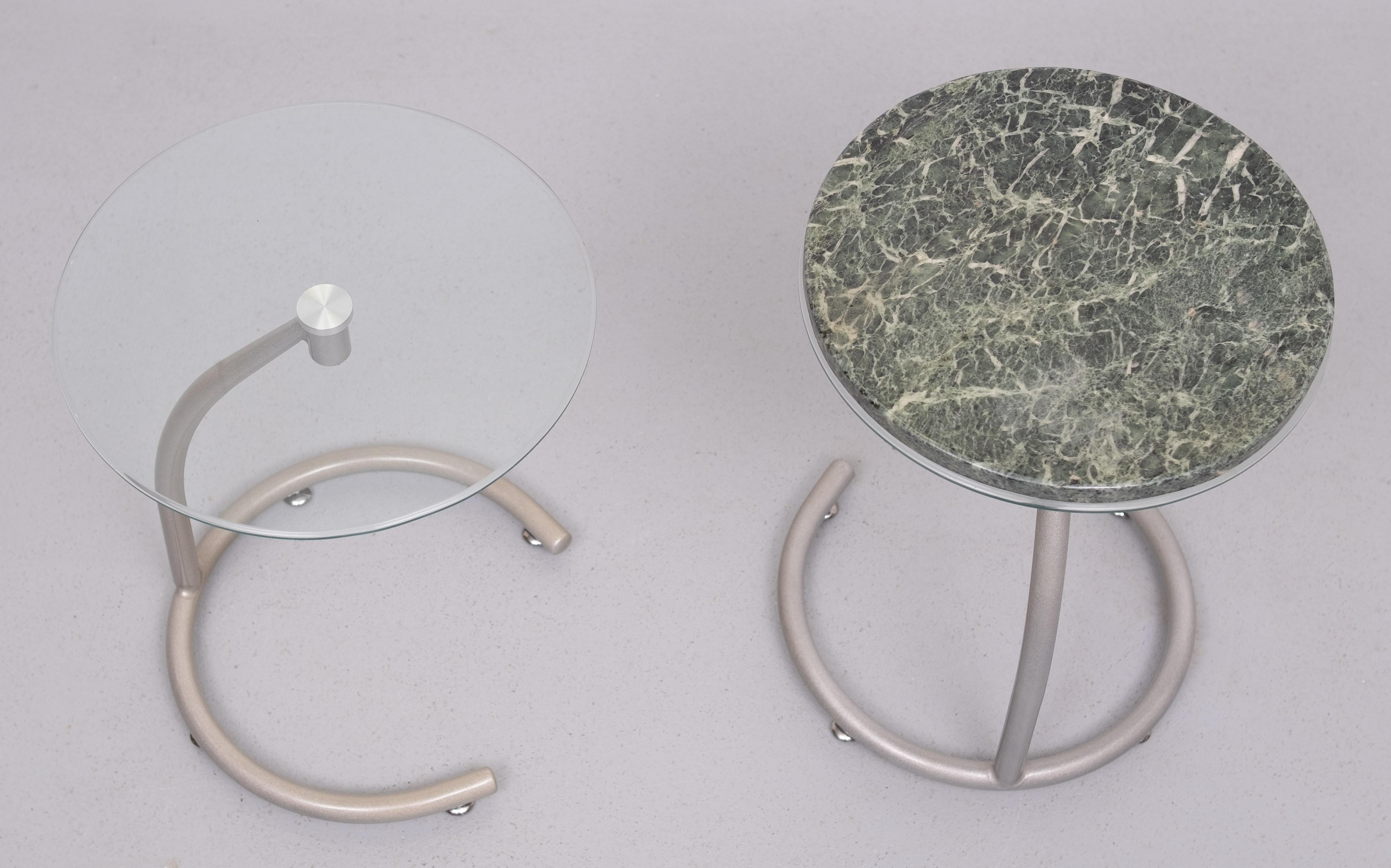 Green Marble top Side tables 1990s Holland For Sale 1