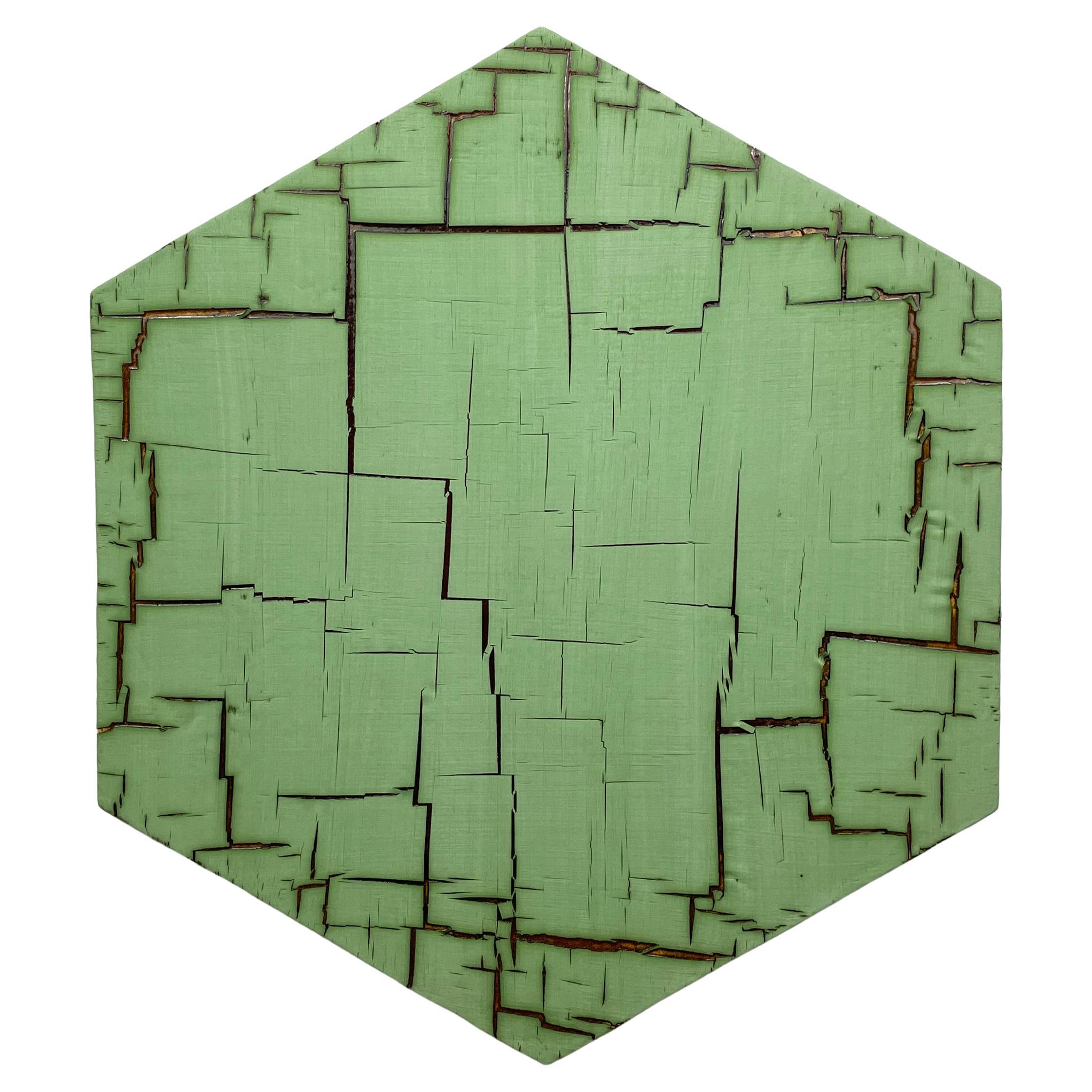 Grüne Matrix – Keramik-Wandkunst von William Edwards im Angebot
