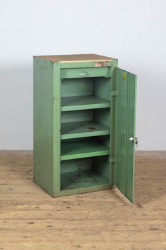 Green Metal German DDR cabinet 1960's