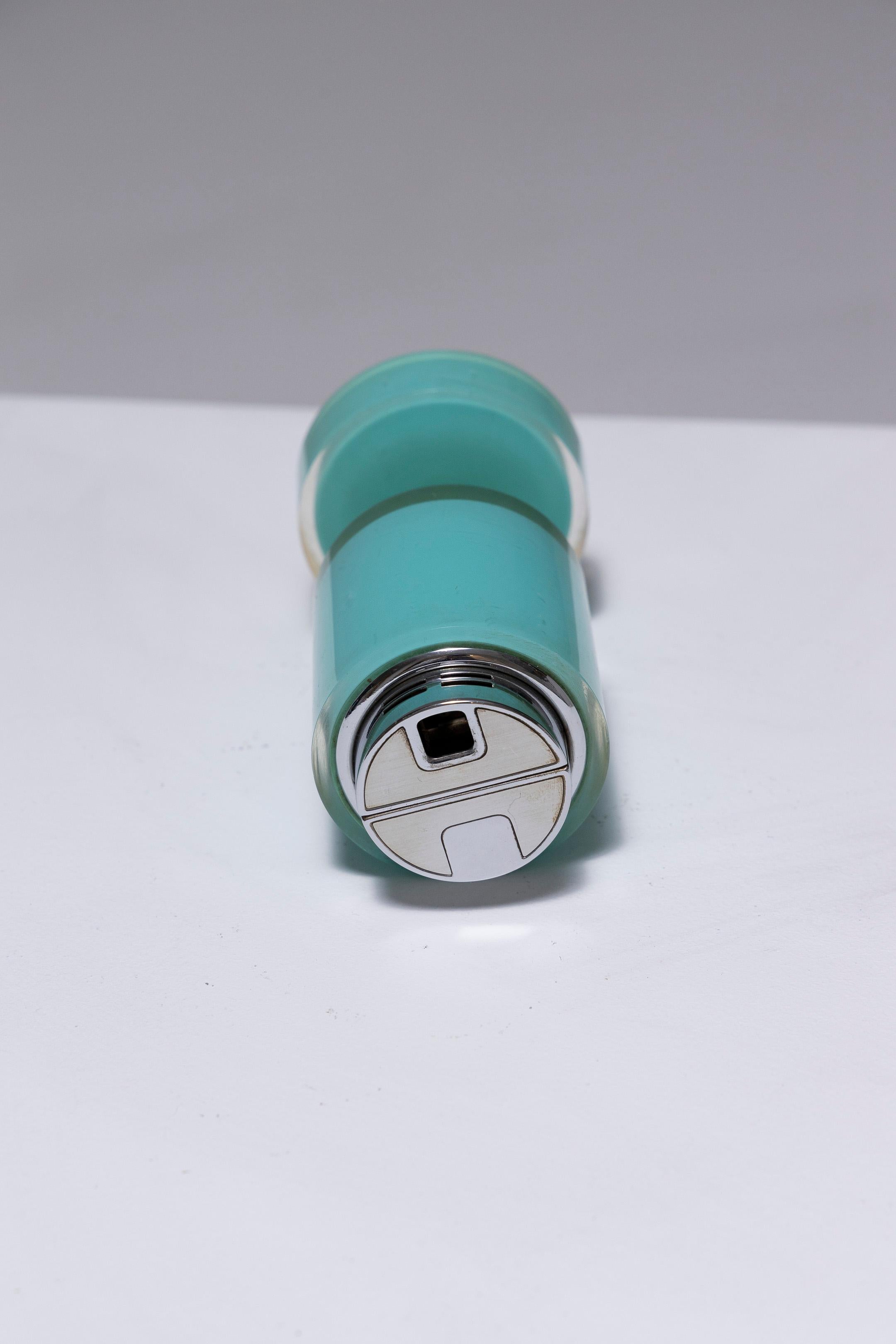 20th Century Green Metal Lighter, Pierre Cardin, 1960s