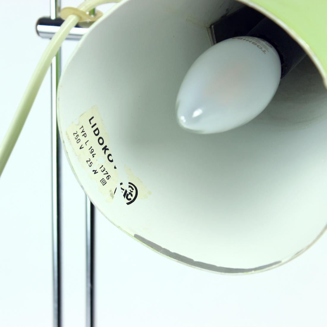 Green Metal Table Lamp by Lidokov, Czechoslovakia 1960s For Sale 5