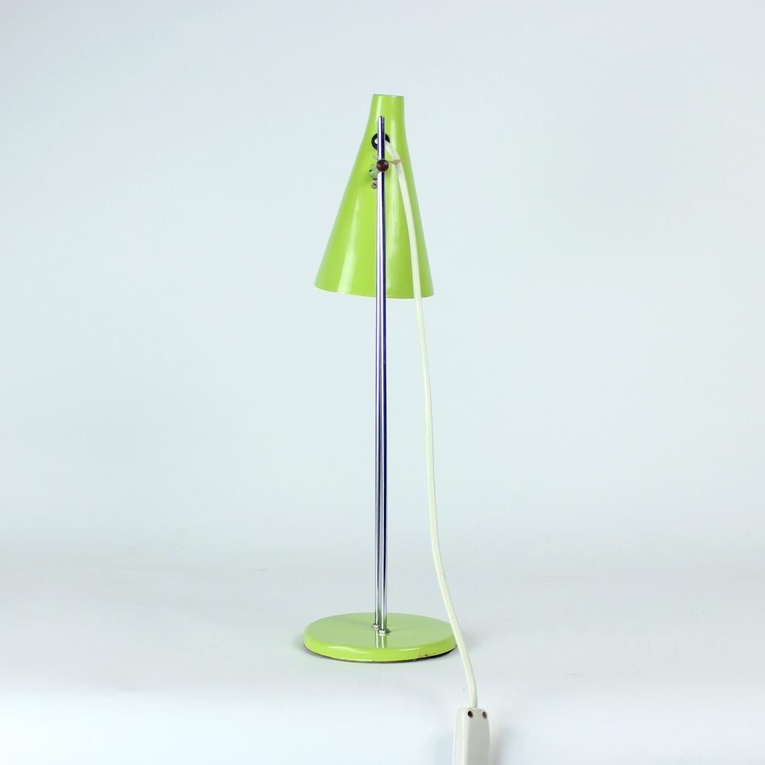Green Metal Table Lamp by Lidokov, Czechoslovakia 1960s For Sale 2