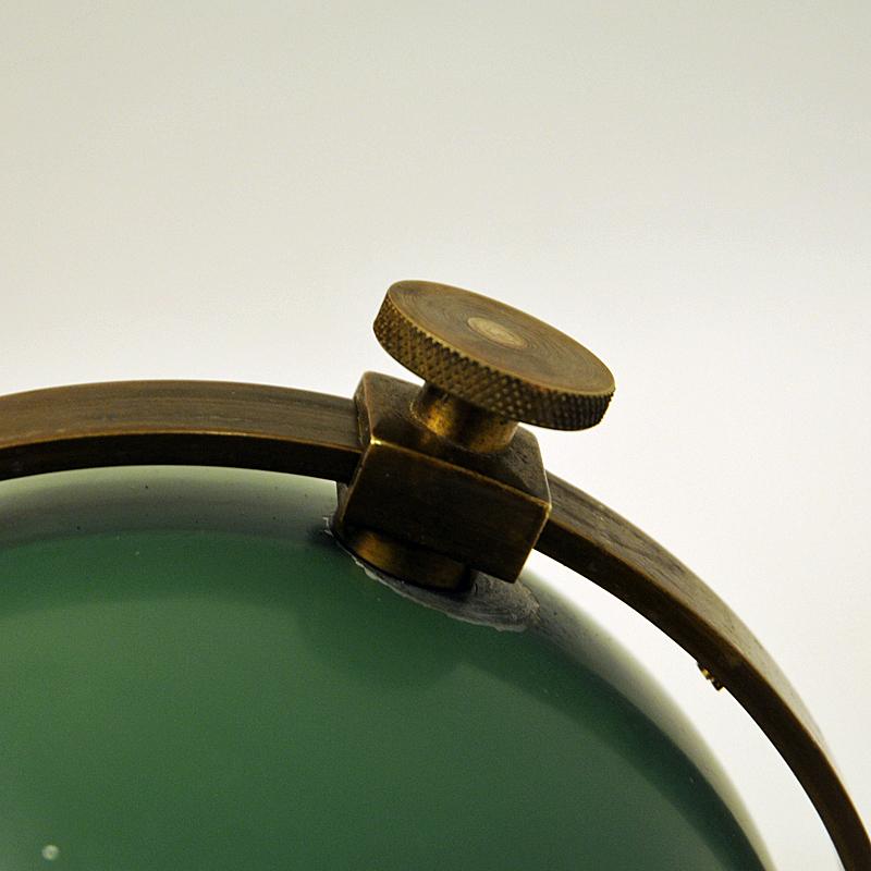 Green Metal Table Lamp Pair by Erik Tidstrand for NK, Sweden, 1930s 2