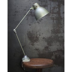 Green Metal Vintage Industrial Machinist Table Desk Light