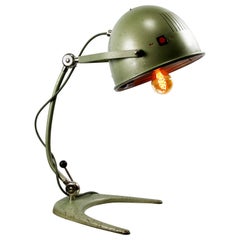 Green Metal Vintage Industrial Medical Desk Table Lamp