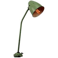 Green Metal Vintage Industrial Work Table Desk Lights (2x)