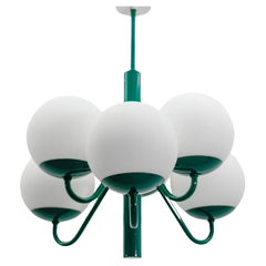 Green Mid-Century Modern Sputnik Pendant Lamp by Kaiser Leuchten, Germany 1960s