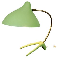 Green Midcentury Crowfoot Table Lamp by Cosack Germany