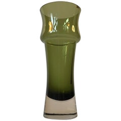 Green Midcentury Glass Vase by Tamara Aladin for Riihimaen Lasi Oy, 1970s