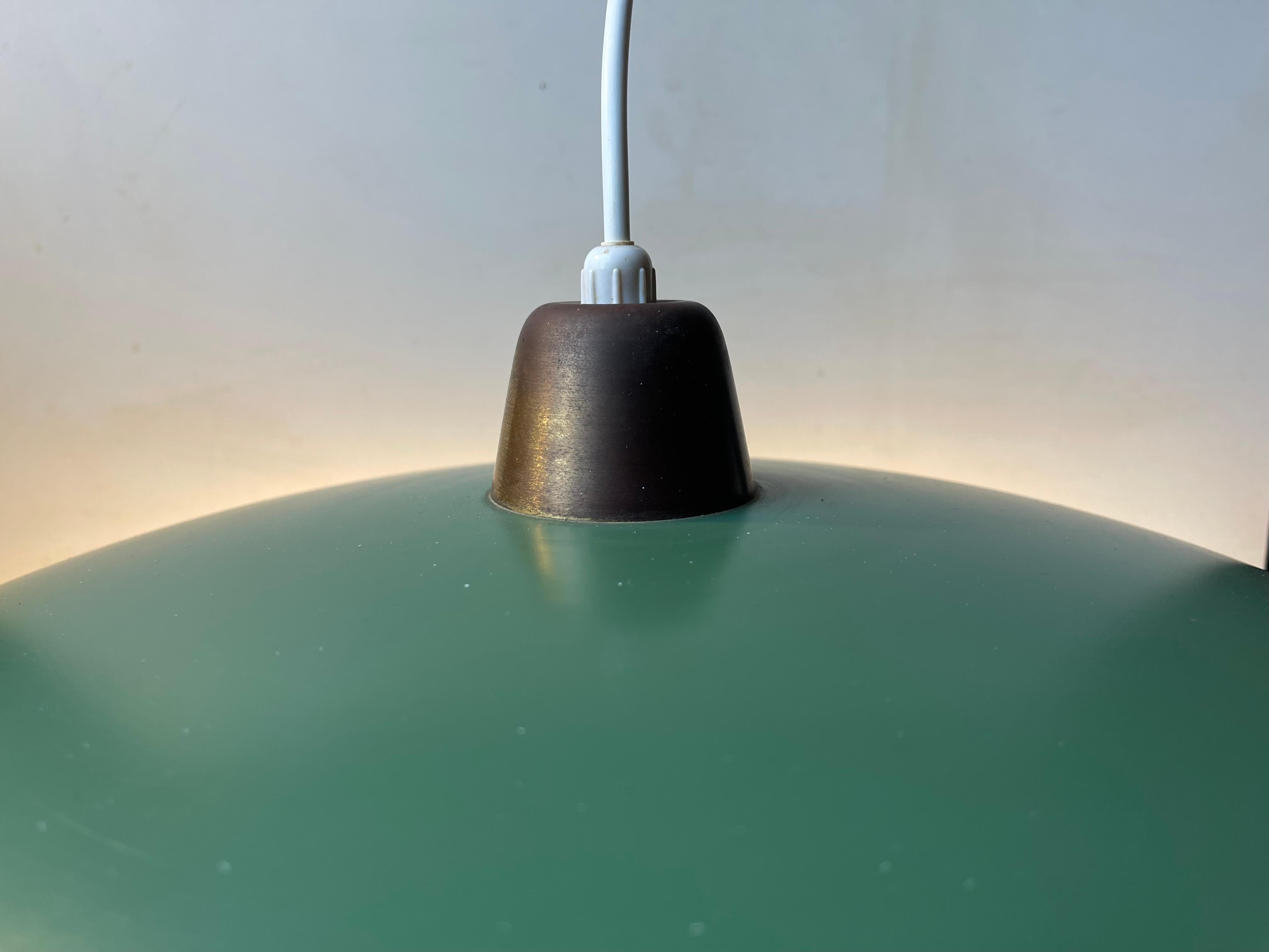 Green Midcentury Hanging Lamp by Bent Karlby for Lyfa, 1950s 3