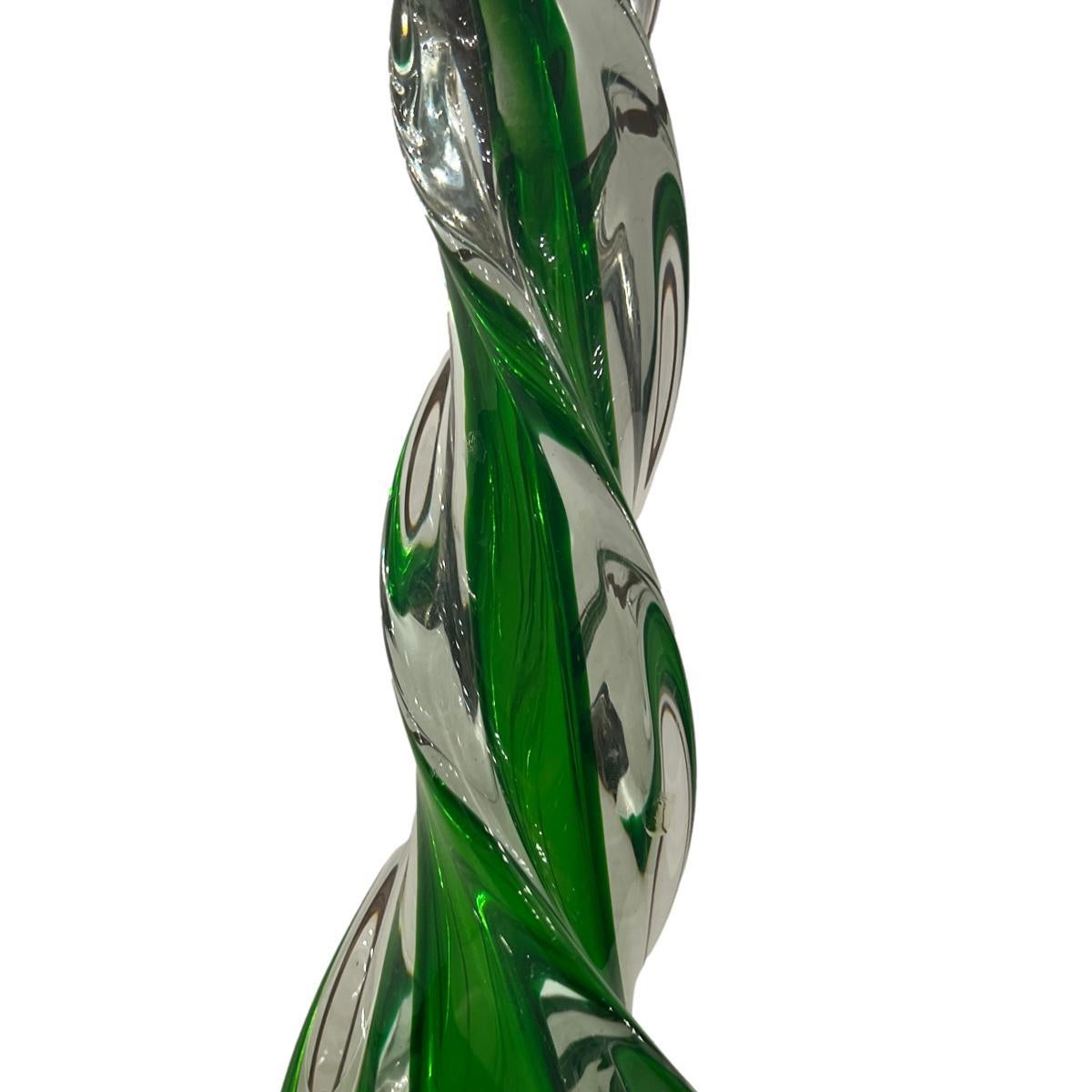 Lámpara de Murano Verde de Mediados de Siglo en Bueno estado para la venta en New York, NY