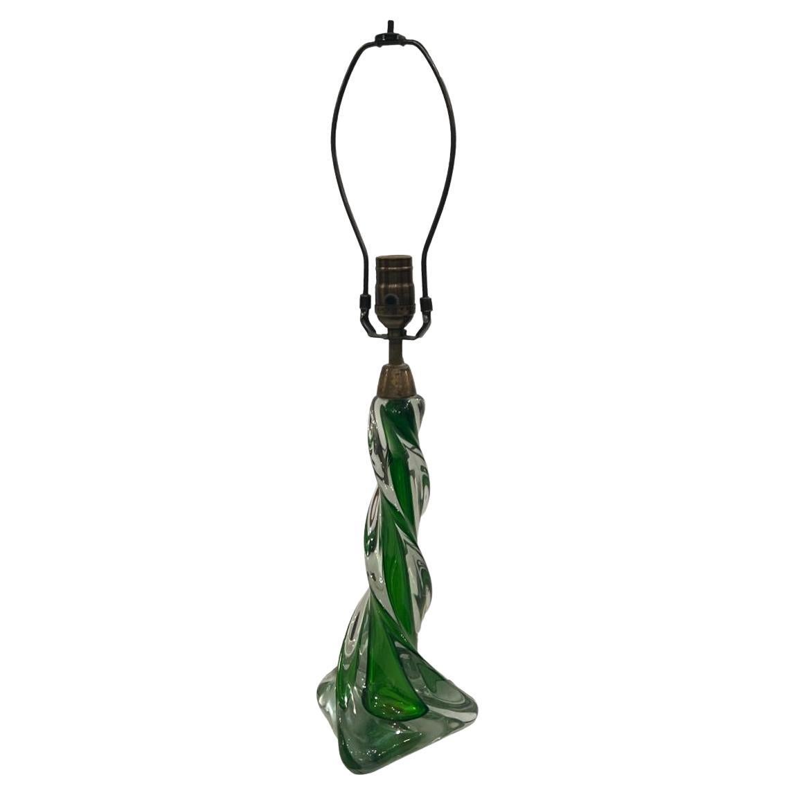 Green Midcentury Murano Lamp