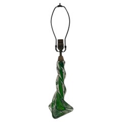 Green Midcentury Murano Lamp