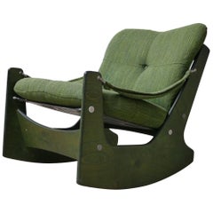 Green Midcentury Rocking Armchair