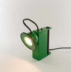 Lámpara de sobremesa Minibox verde de Gae Aulenti y Piero Castiglioni para Stilnovo, años 80