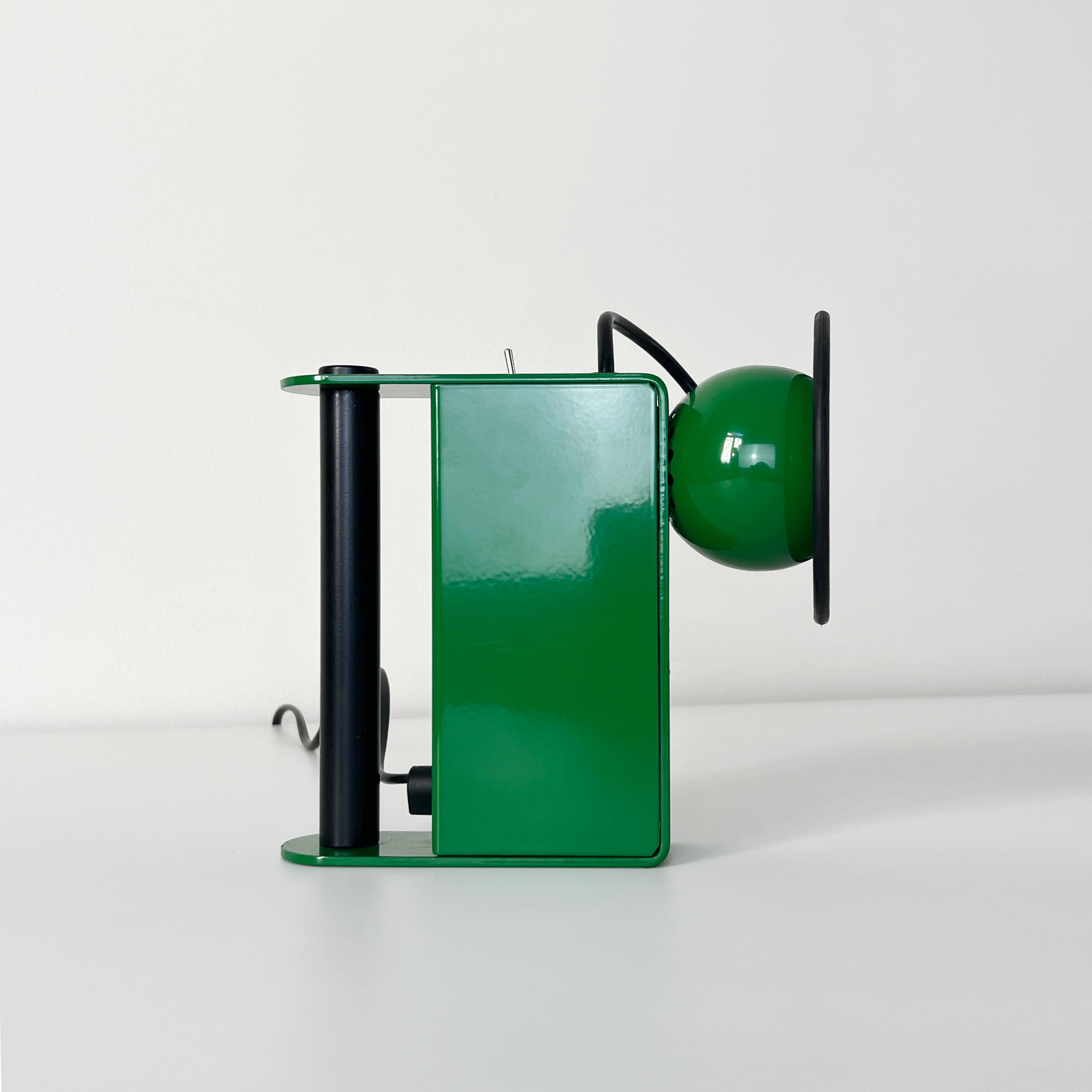 Green Minibox Table Lamp by Gae Aulenti & Piero Castiglioni for Stilnovo, Italy In Excellent Condition For Sale In Milano, IT