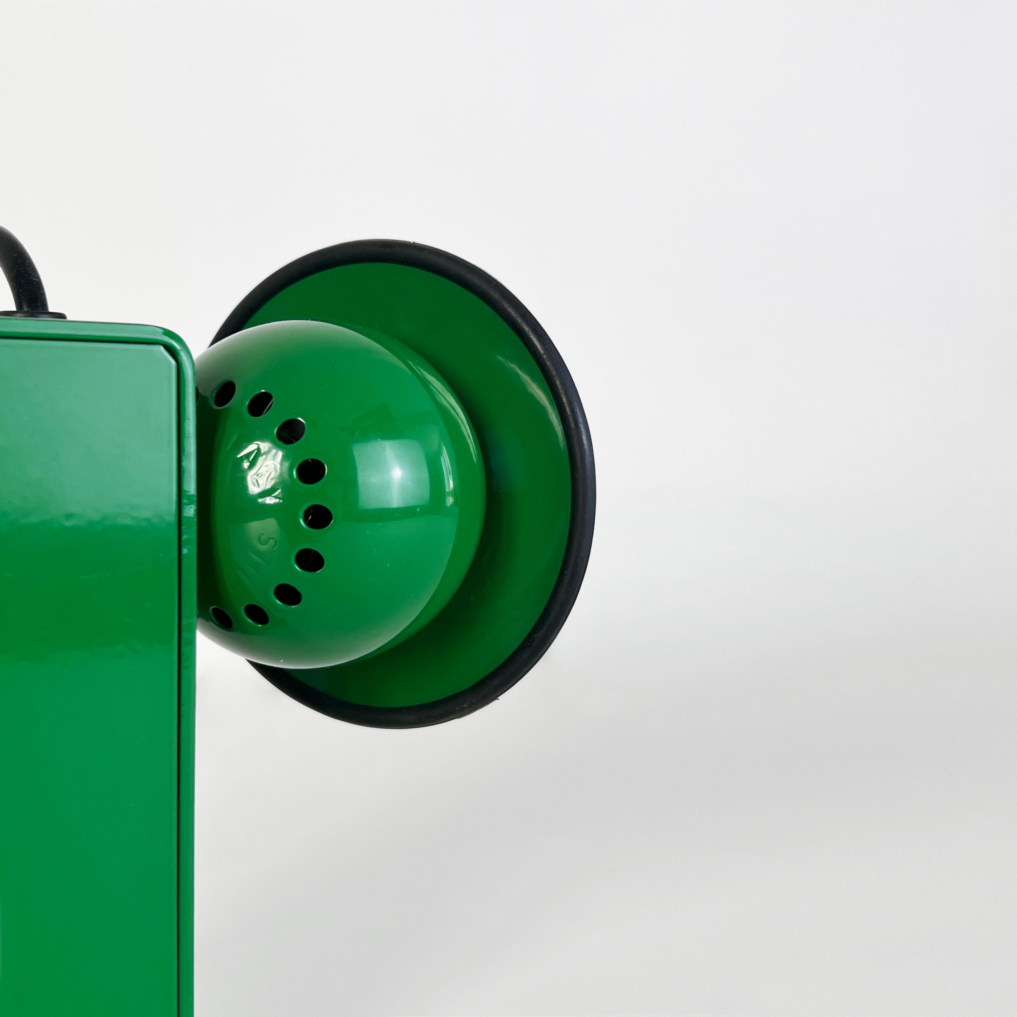 Late 20th Century Green Minibox Table Lamp by Gae Aulenti & Piero Castiglioni for Stilnovo, Italy For Sale