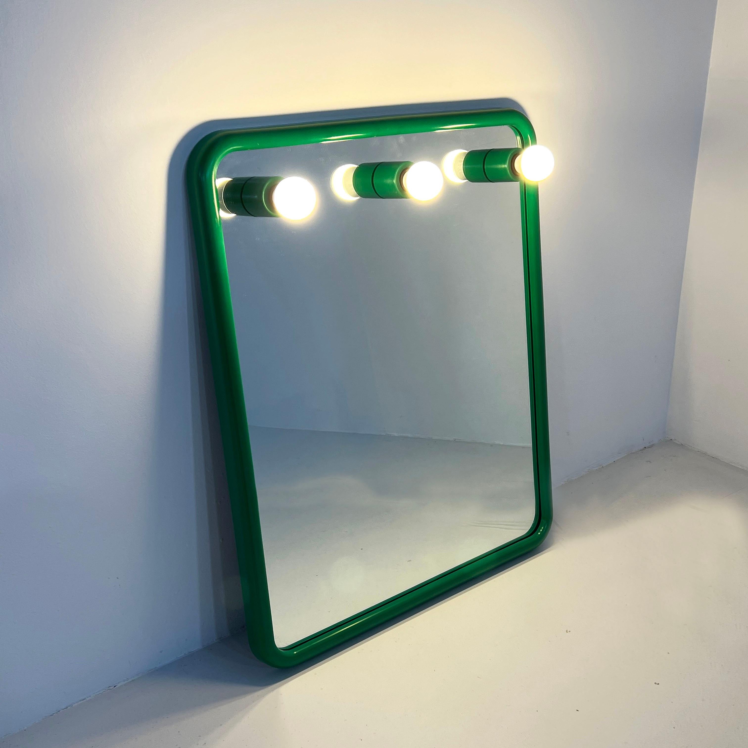 Late 20th Century Green Mirror with Lights from Gedy, 1970s