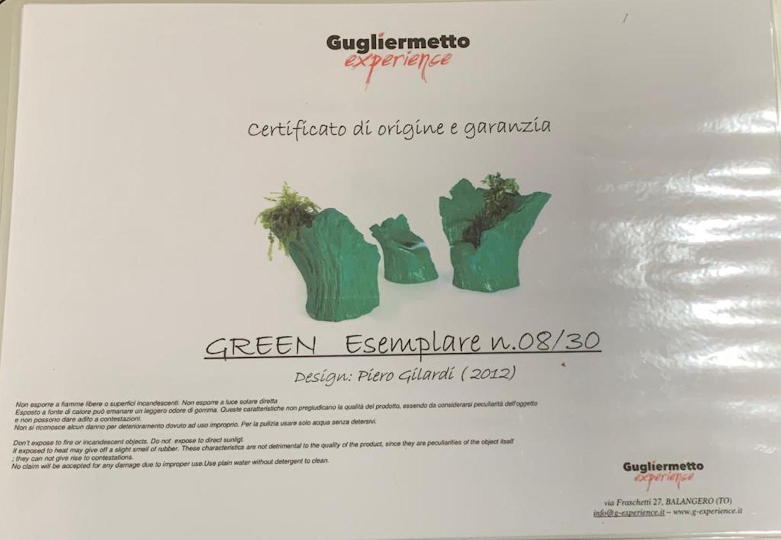 Green Model Armchair by Piero Gilardi for Gugliermetto Experience For Sale 2