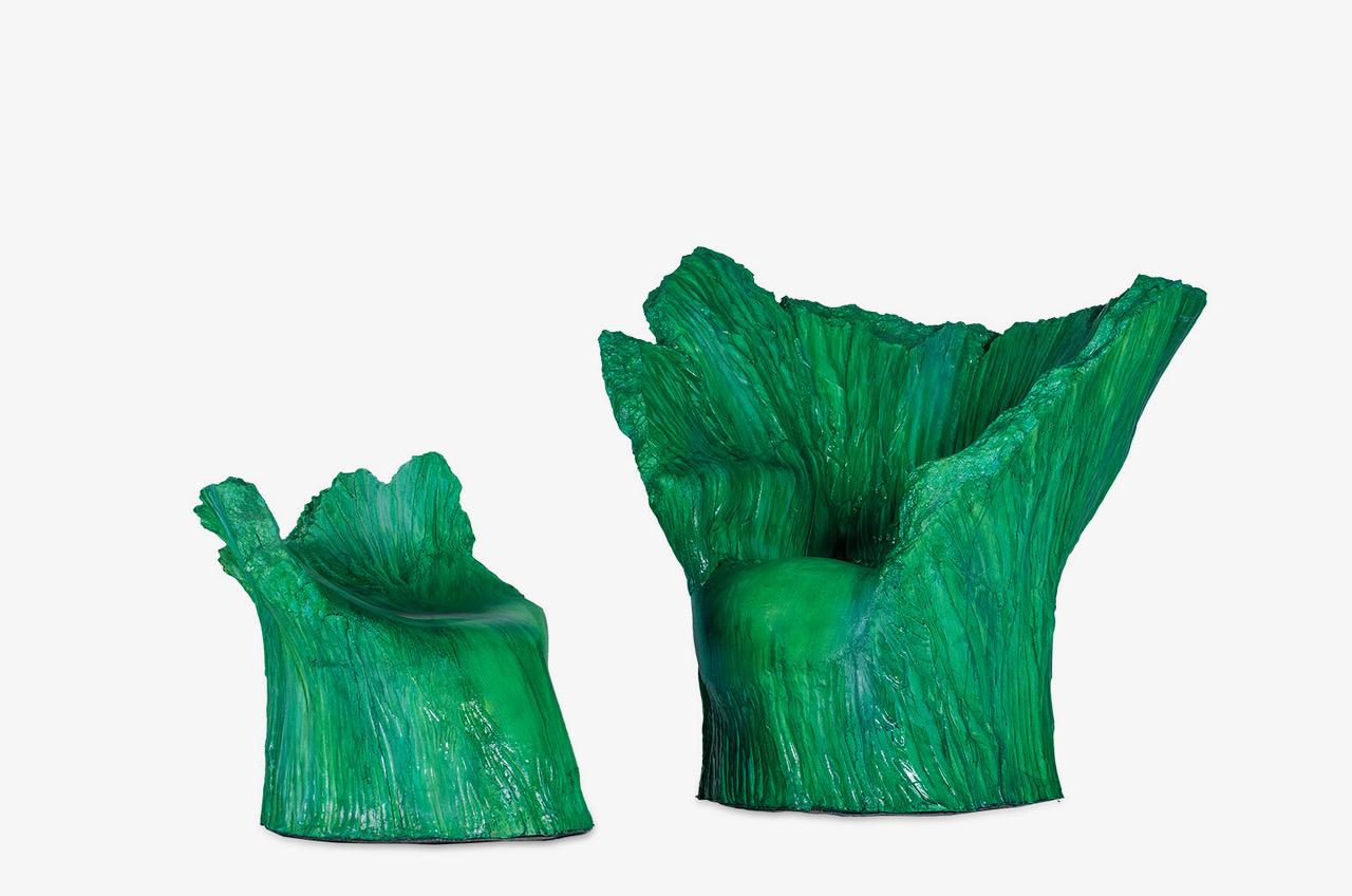 Rubber Green Model Armchair by Piero Gilardi for Gugliermetto Experience For Sale
