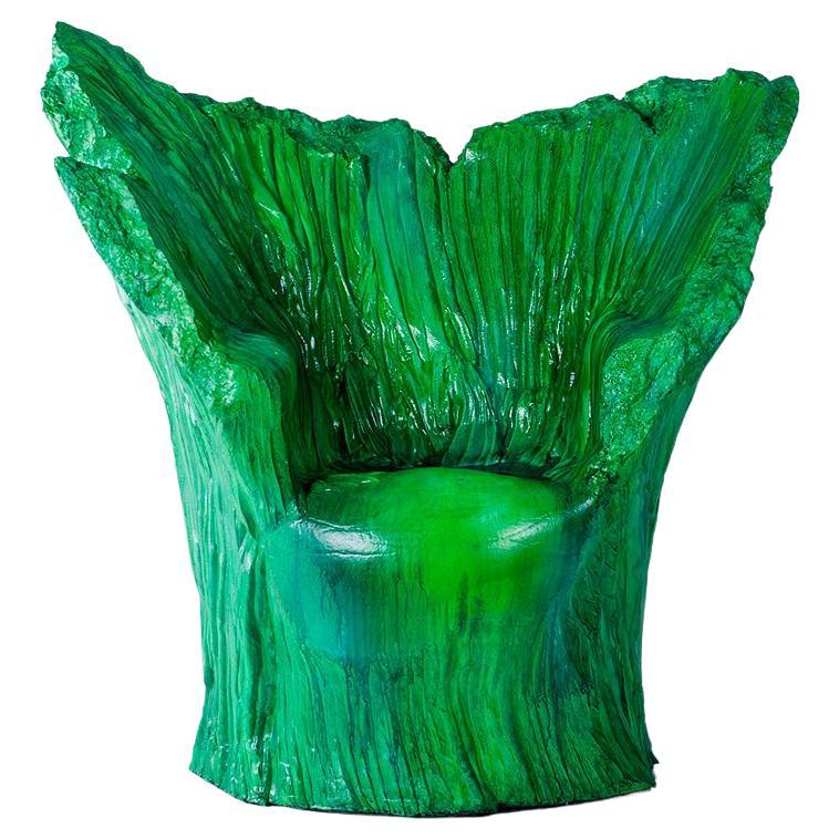 Green Model Armchair by Piero Gilardi for Gugliermetto Experience For Sale