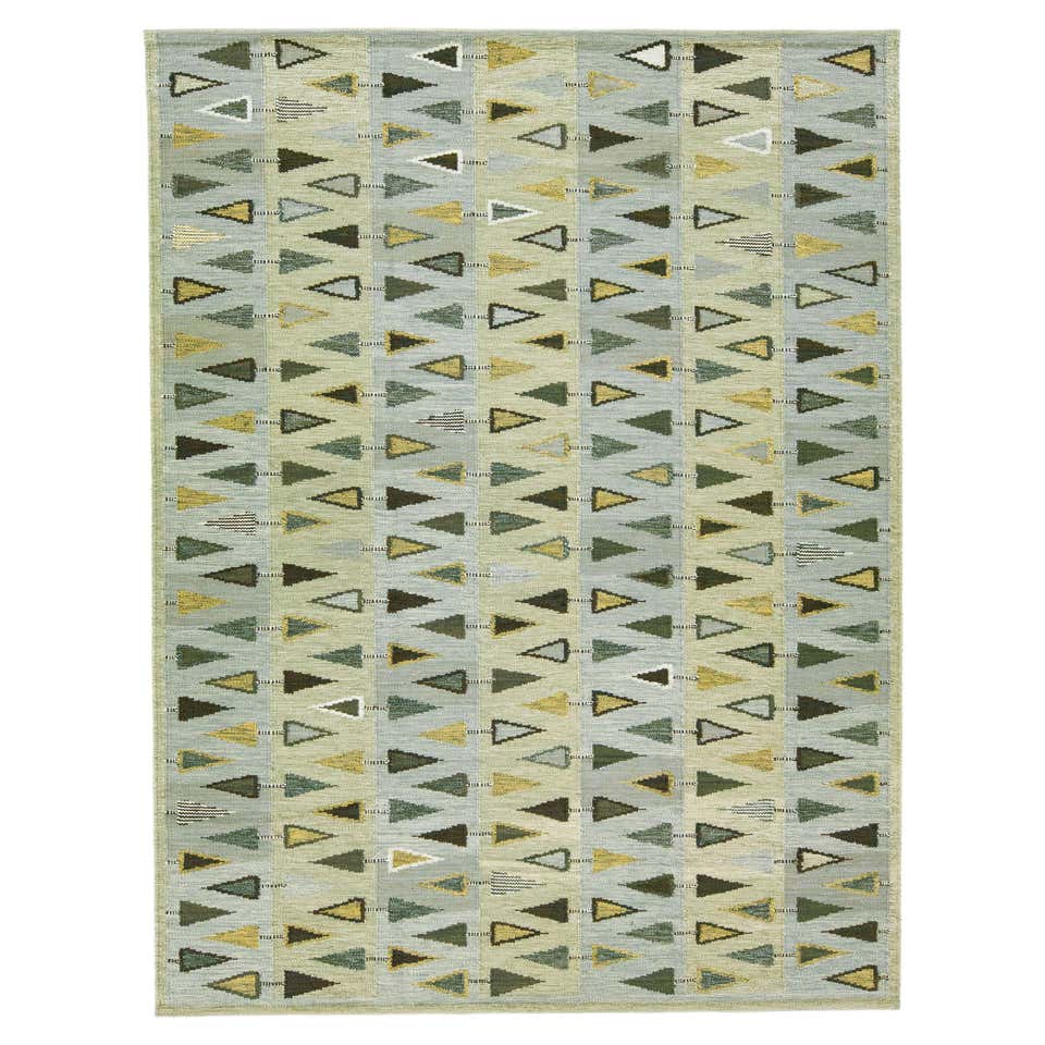 Green, Gray, Mustard Falling Squares Customizable Cowhide Area Floor ...