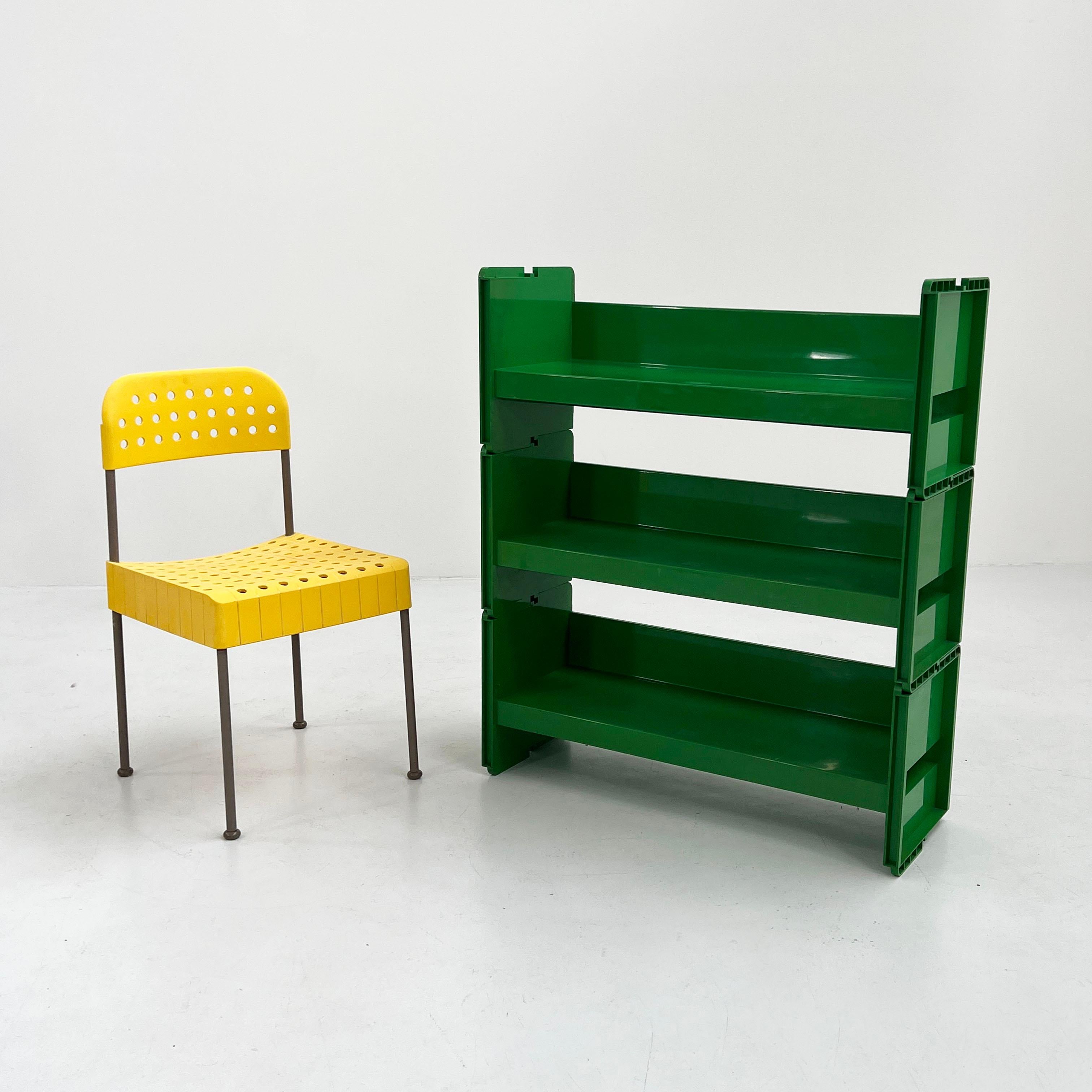 Green Modular Jeep Bookcase by De Pas, D'Urbino and Lomazzi for BBB, 1970s In Good Condition In Ixelles, Bruxelles