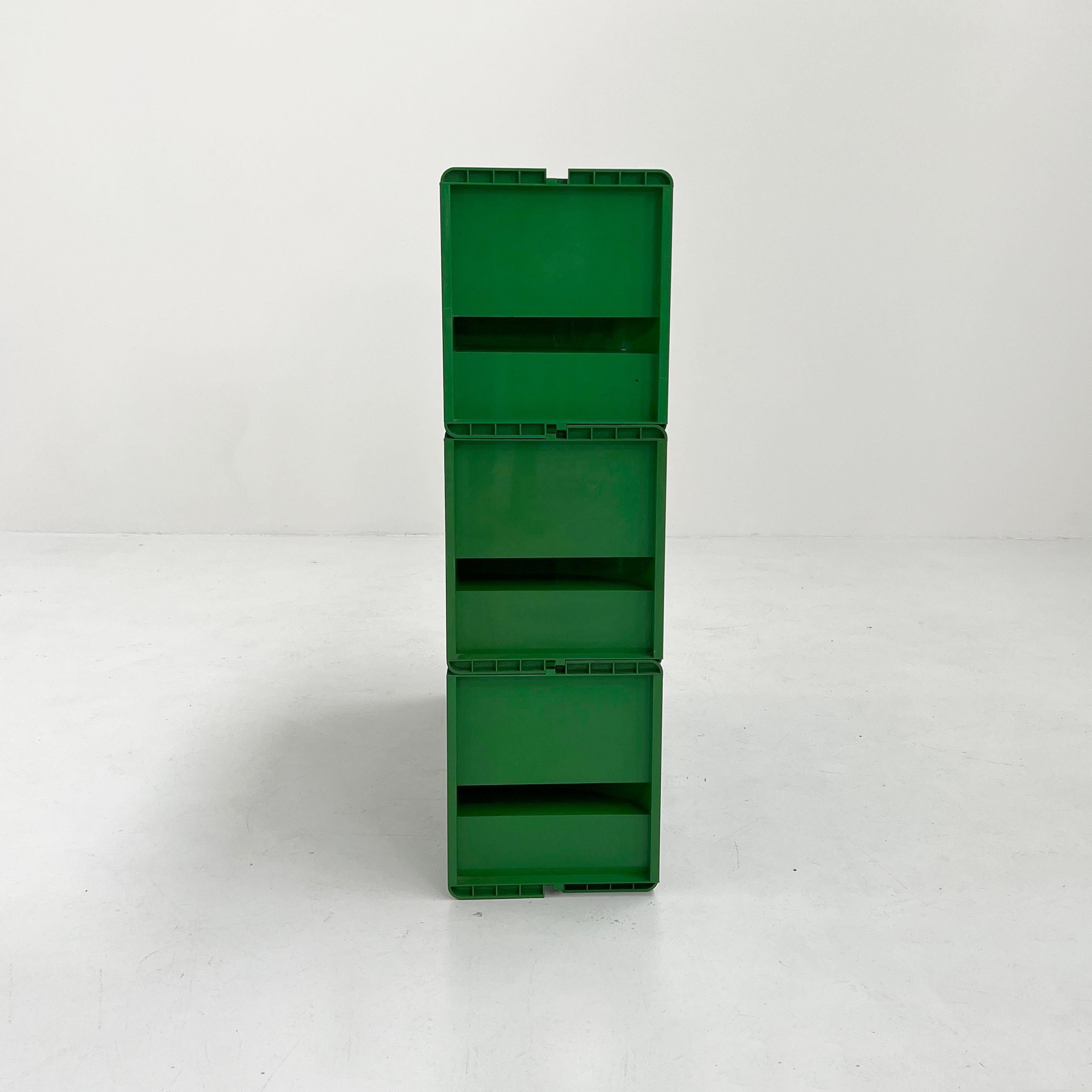 Late 20th Century Green Modular Jeep Bookcase by De Pas, D'Urbino and Lomazzi for BBB, 1970s