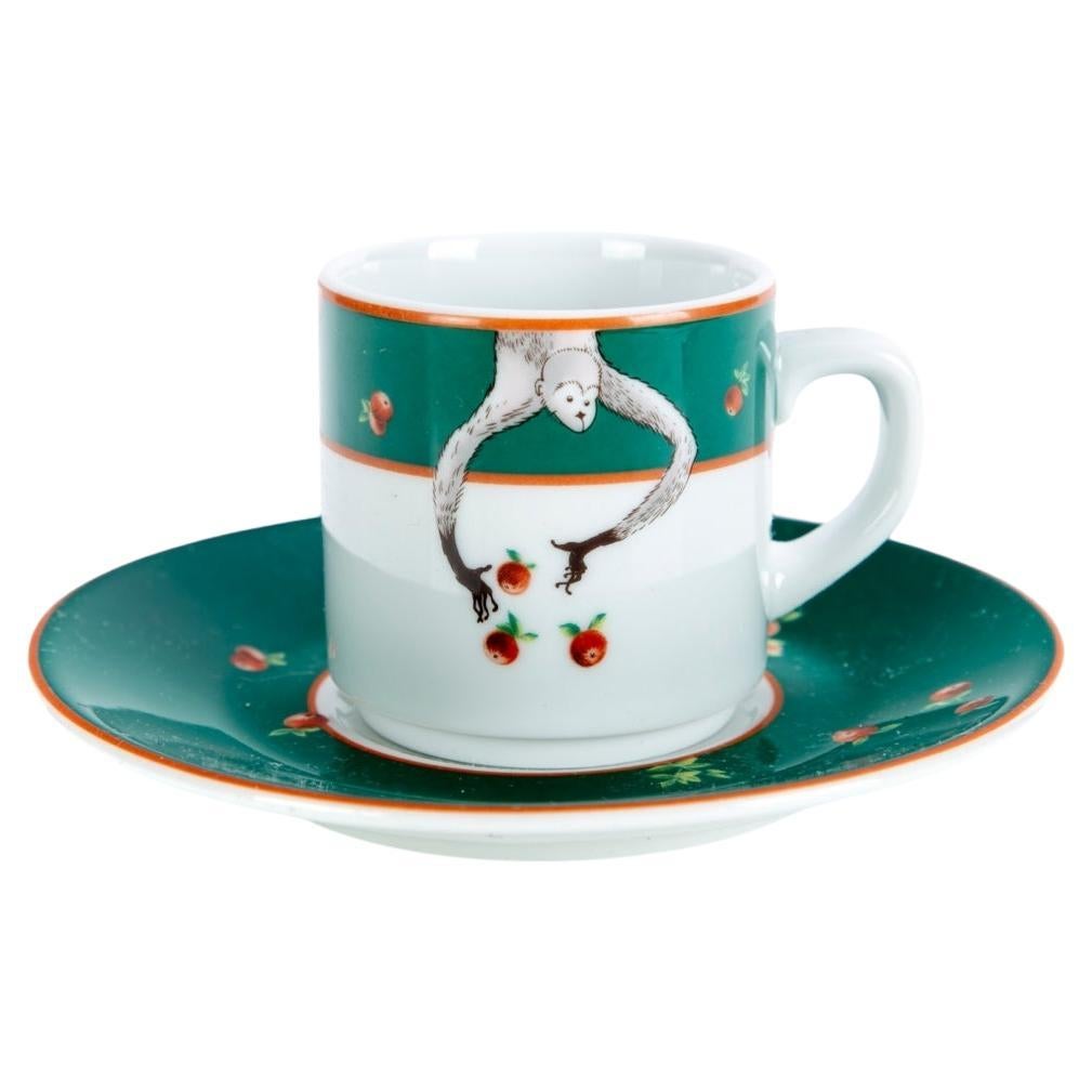 Le Cirque N.Y. 6 Monkey Tasse et soucoupe à expresso Bernardaud Limoges personnalisées