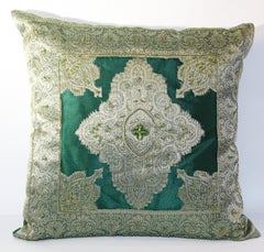 Emerald Green Moorish Pillow Embellished with Sequins and Beads