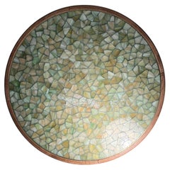 Green Mosaic Glass Decorator Arts & Crafts / Mission Style Side Table