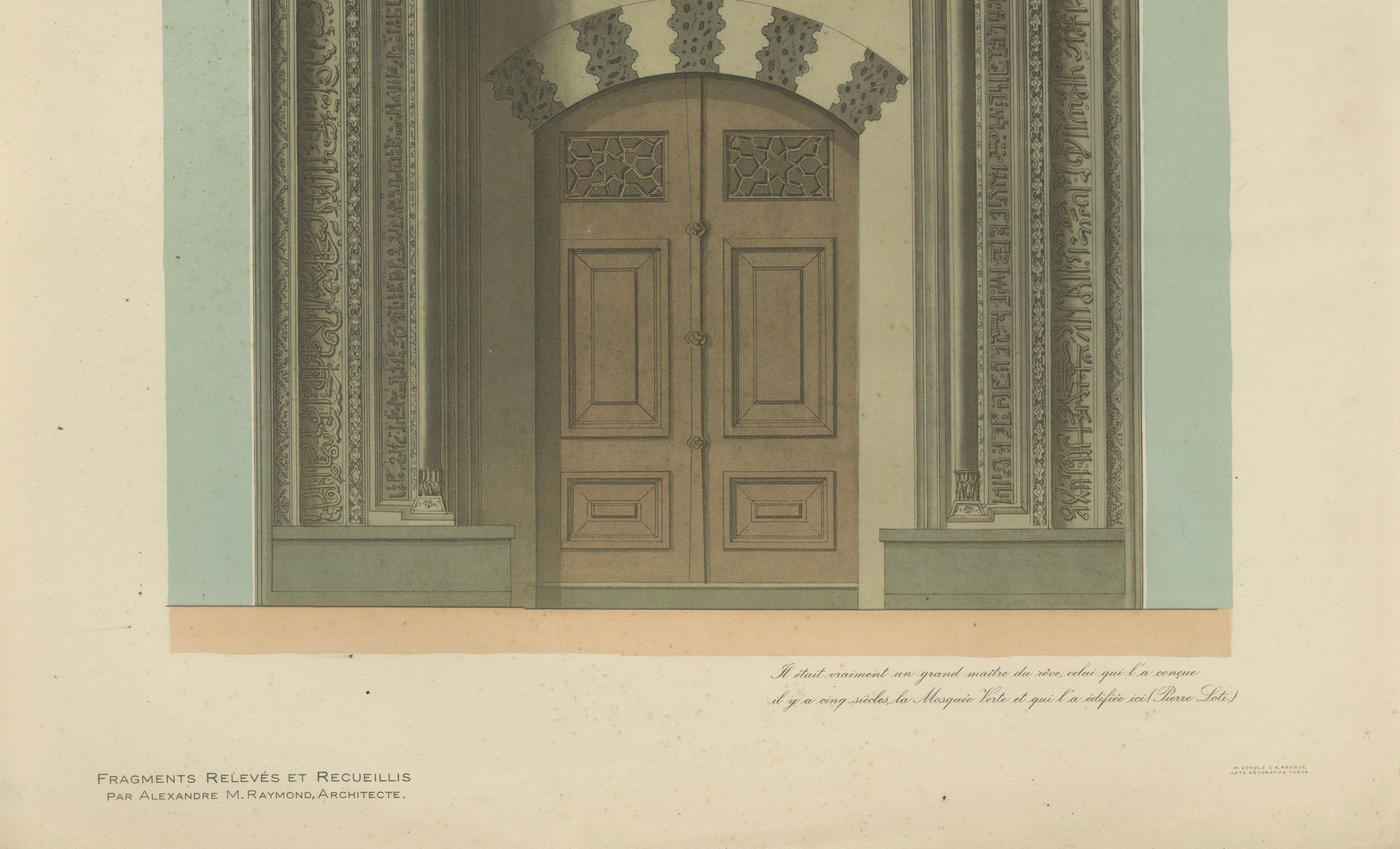 Green Mosque Portal of Bursa, Ottoman Islamic Architecture, Raymond 1924