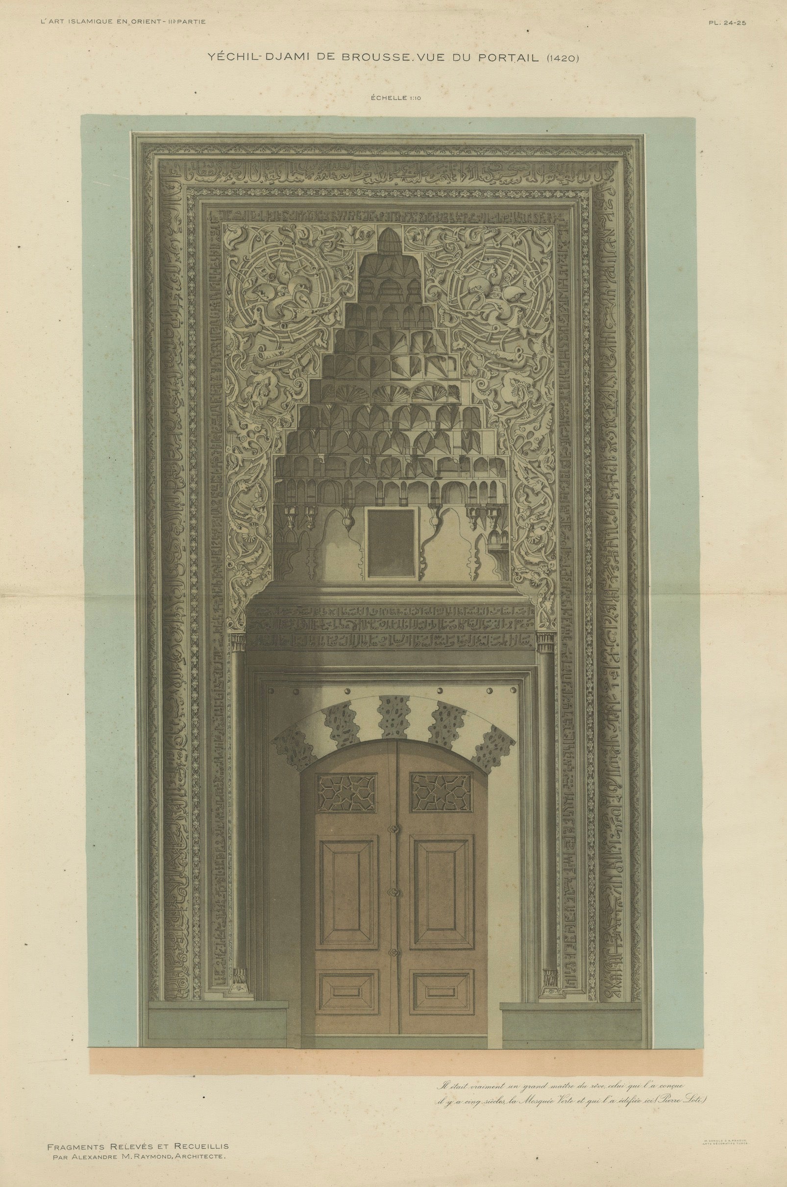 Green Mosque Portal of Bursa, Ottoman Islamic Architecture, Raymond 1924