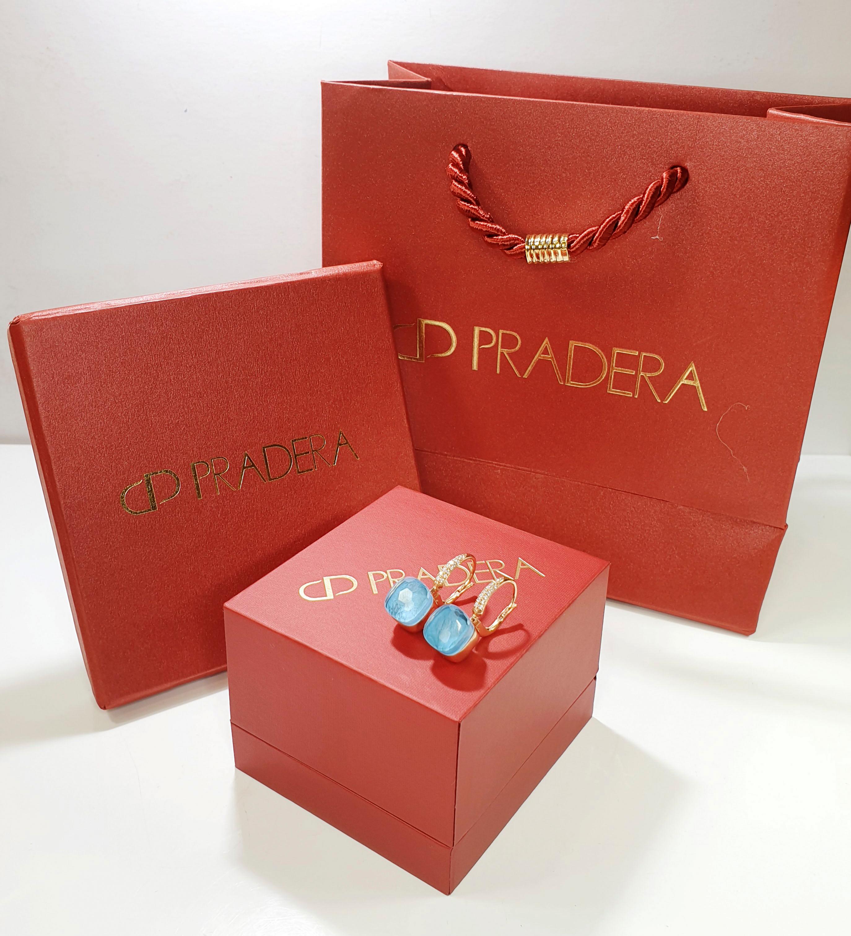 Boucles d'oreilles pendantes en or 18k avec pavé de diamants et quartz mousse vert multifacettes en vente 5