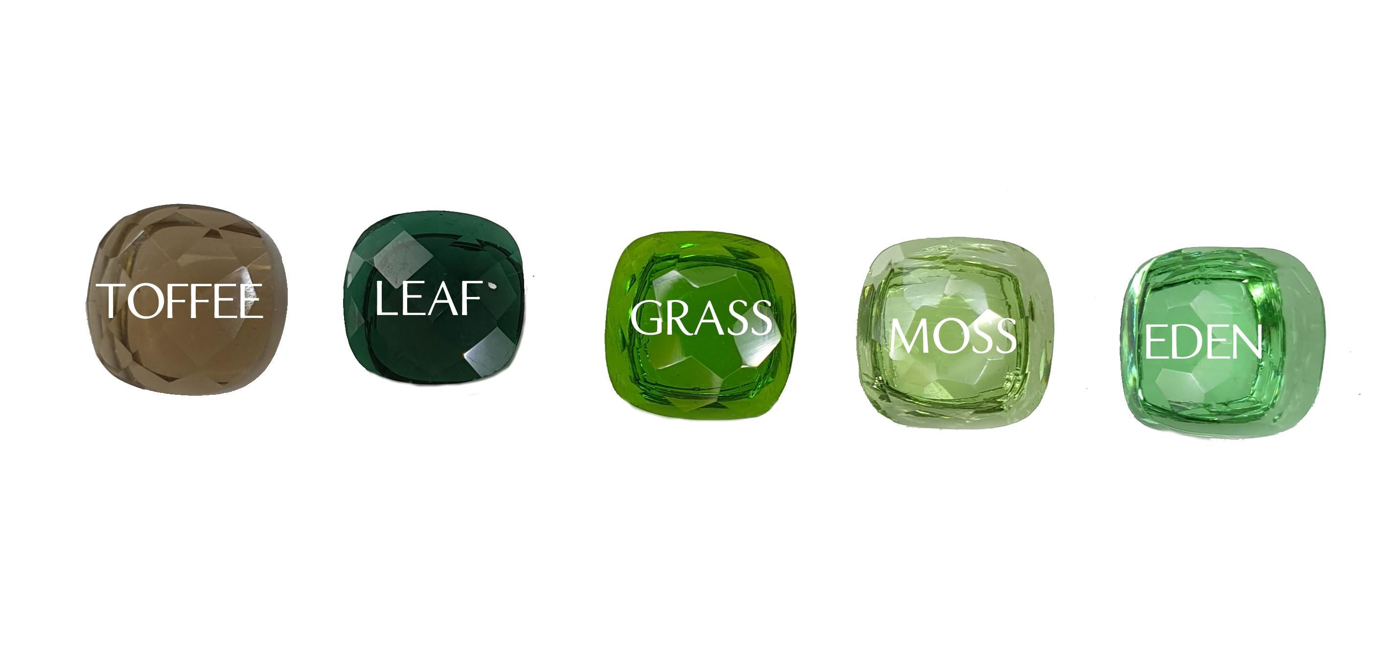 Boucles d'oreilles pendantes en or 18k avec pavé de diamants et quartz mousse vert multifacettes en vente 1