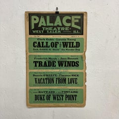 Green Movie Poster Palace Theatre West Salem IL Clark Gable Frederich March